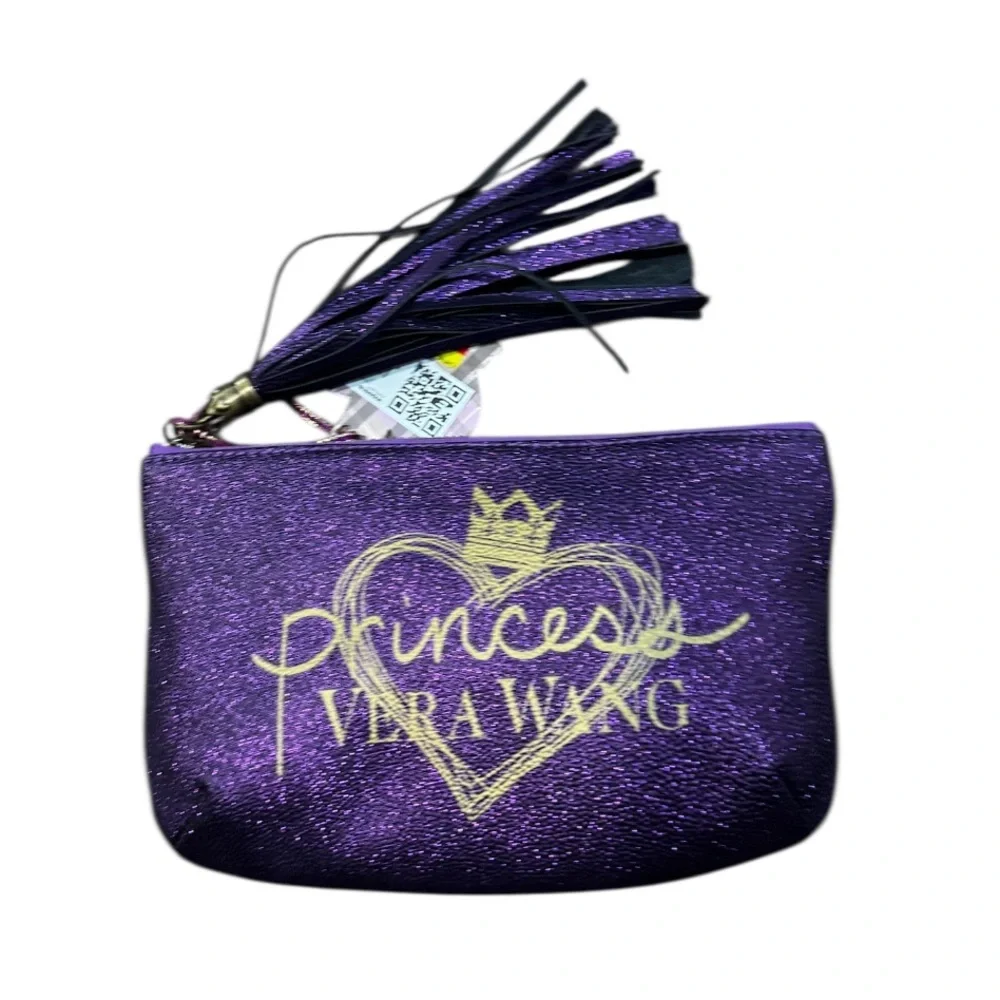 VERA WANG  Purple Corin Clutch with Gold Accents